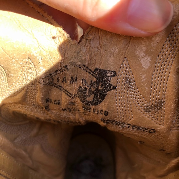 Brown leather cowboy boots size 7 - Picture 4 of 5